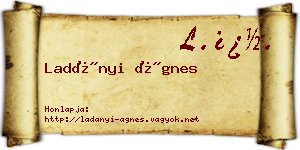 Ladányi Ágnes névjegykártya