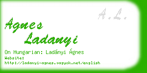 agnes ladanyi business card